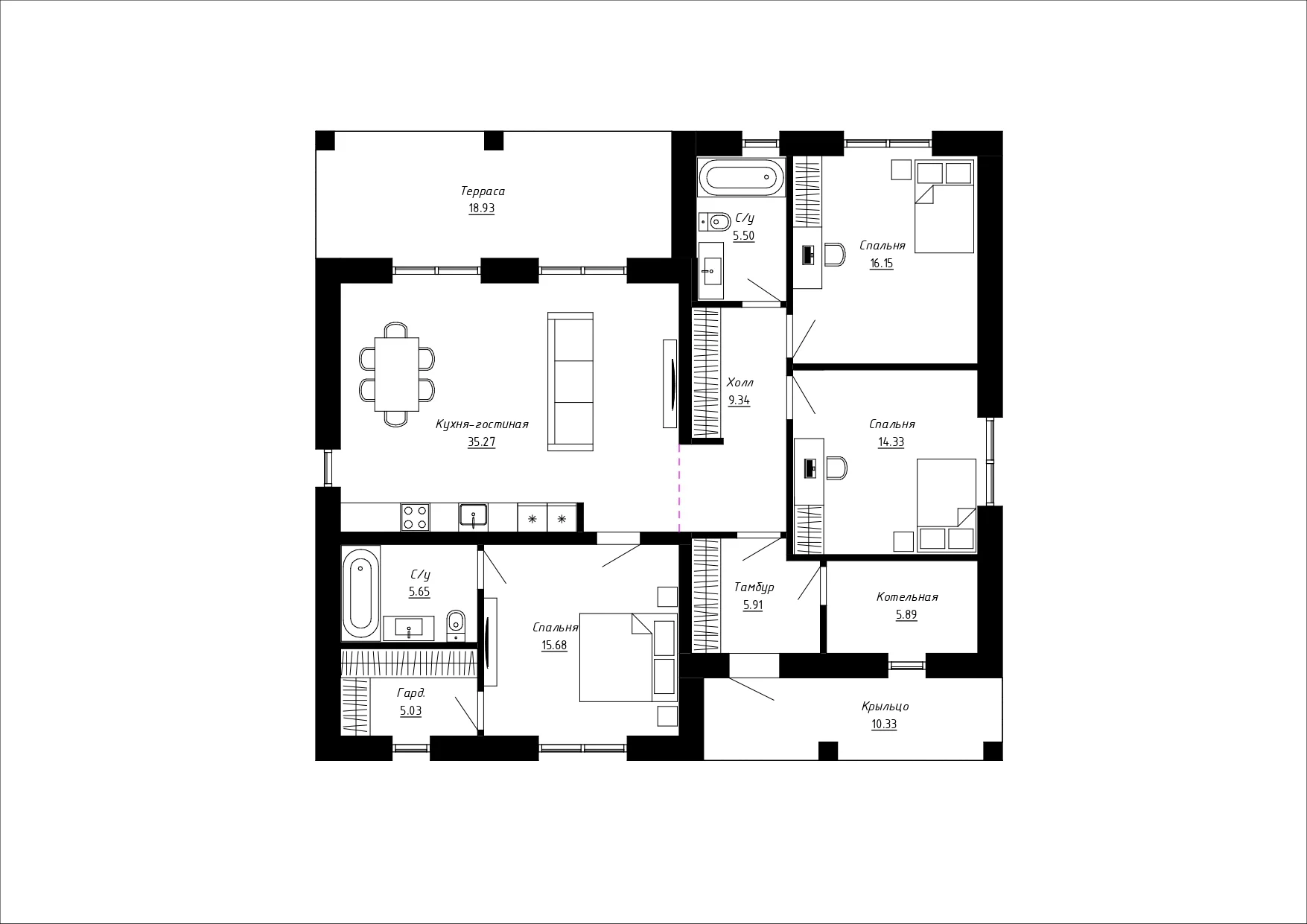 Кирпичный дом 125 м² - Шигалеево — фото 2