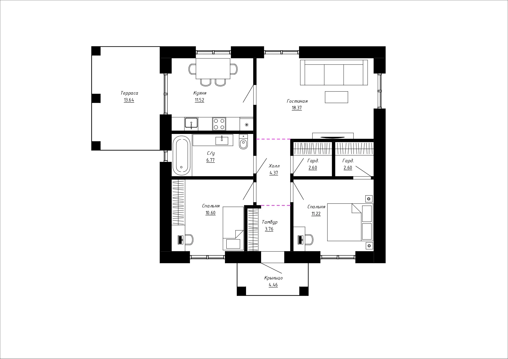 Кирпичный дом 75 м² - Отары — фото 2